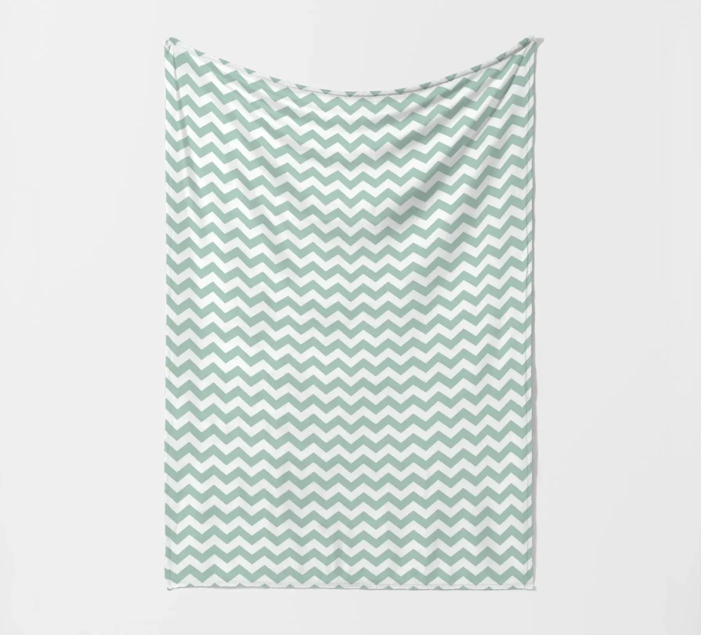 Minimal Chic Basic Chevron | Bianco e Verde Blu Soft coperta in pile da Beauty in Simplicity