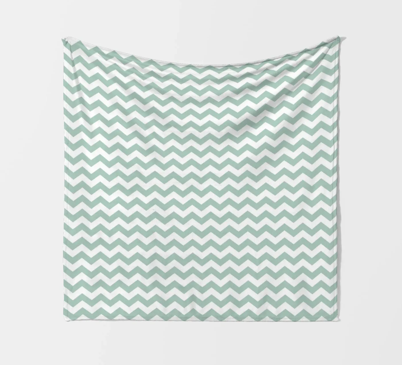 Minimal Chic Basic Chevron | Bianco e Verde Blu Soft coperta in pile da Beauty in Simplicity