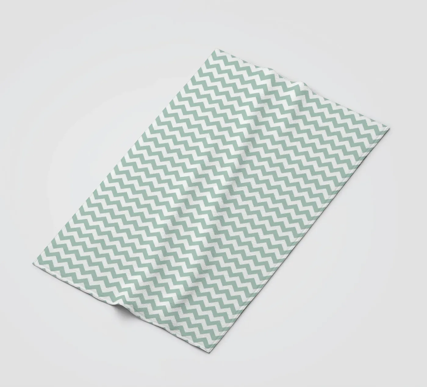 Minimal Chic Basic Chevron | Bianco e Verde Blu Soft coperta in pile da Beauty in Simplicity