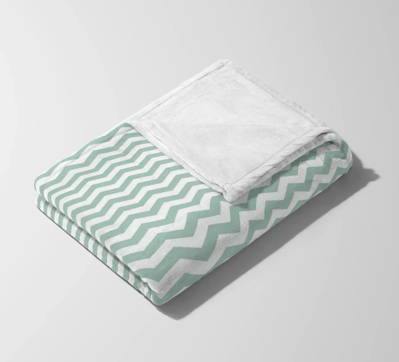 Minimal Chic Basic Chevron | Bianco e Verde Blu Soft coperta in pile da Beauty in Simplicity