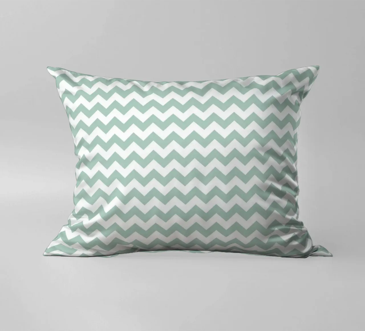 Minimal Chic Basic Chevron | Bianco e Verde Blu Soft cuscino da Beauty in Simplicity