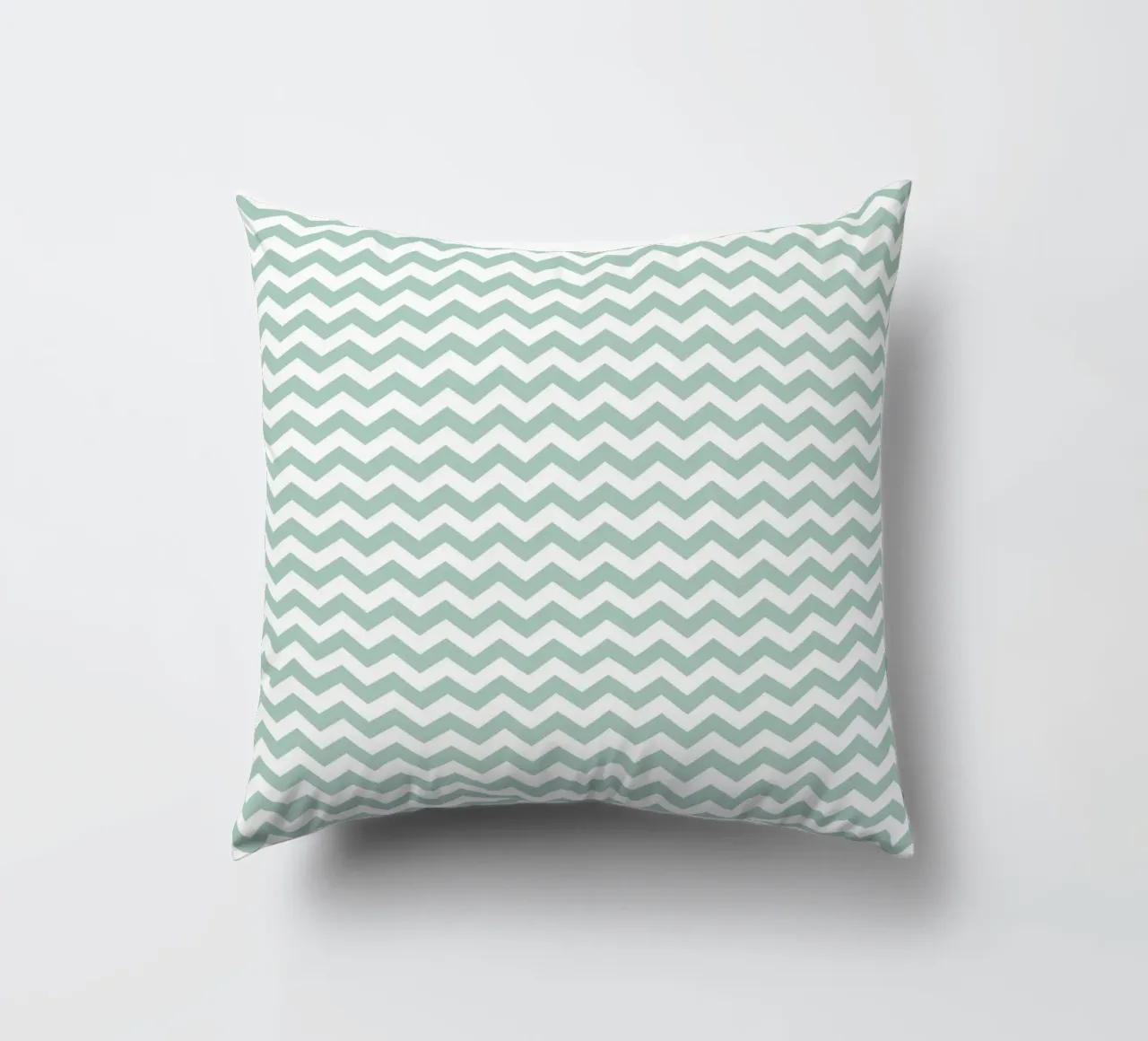 Minimal Chic Basic Chevron | Bianco e Verde Blu Soft cuscino da Beauty in Simplicity