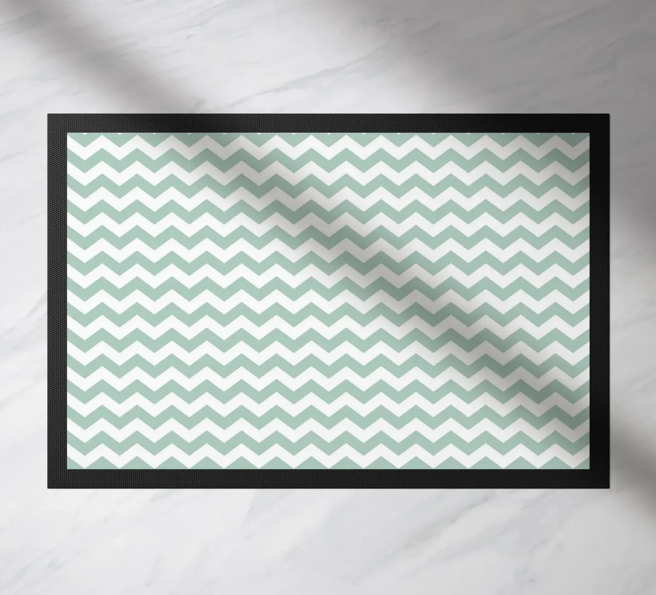 Minimal Chic Basic Chevron | Bianco e Verde Blu Soft zerbino da Beauty in Simplicity
