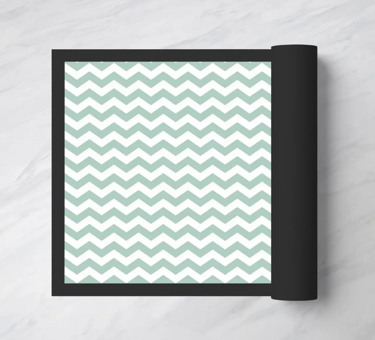 Minimal Chic Basic Chevron | Bianco e Verde Blu Soft zerbino da Beauty in Simplicity