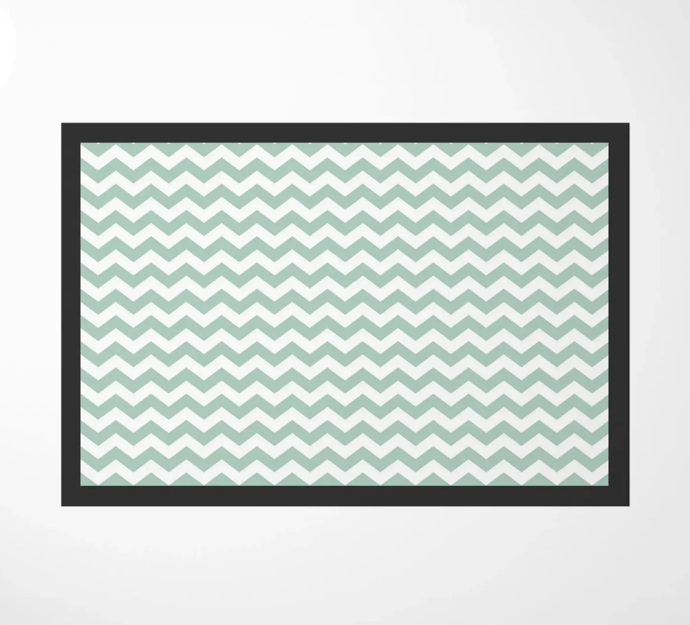 Minimal Chic Basic Chevron | Wit en Zacht Blauw Groen deurmat van Beauty in Simplicity