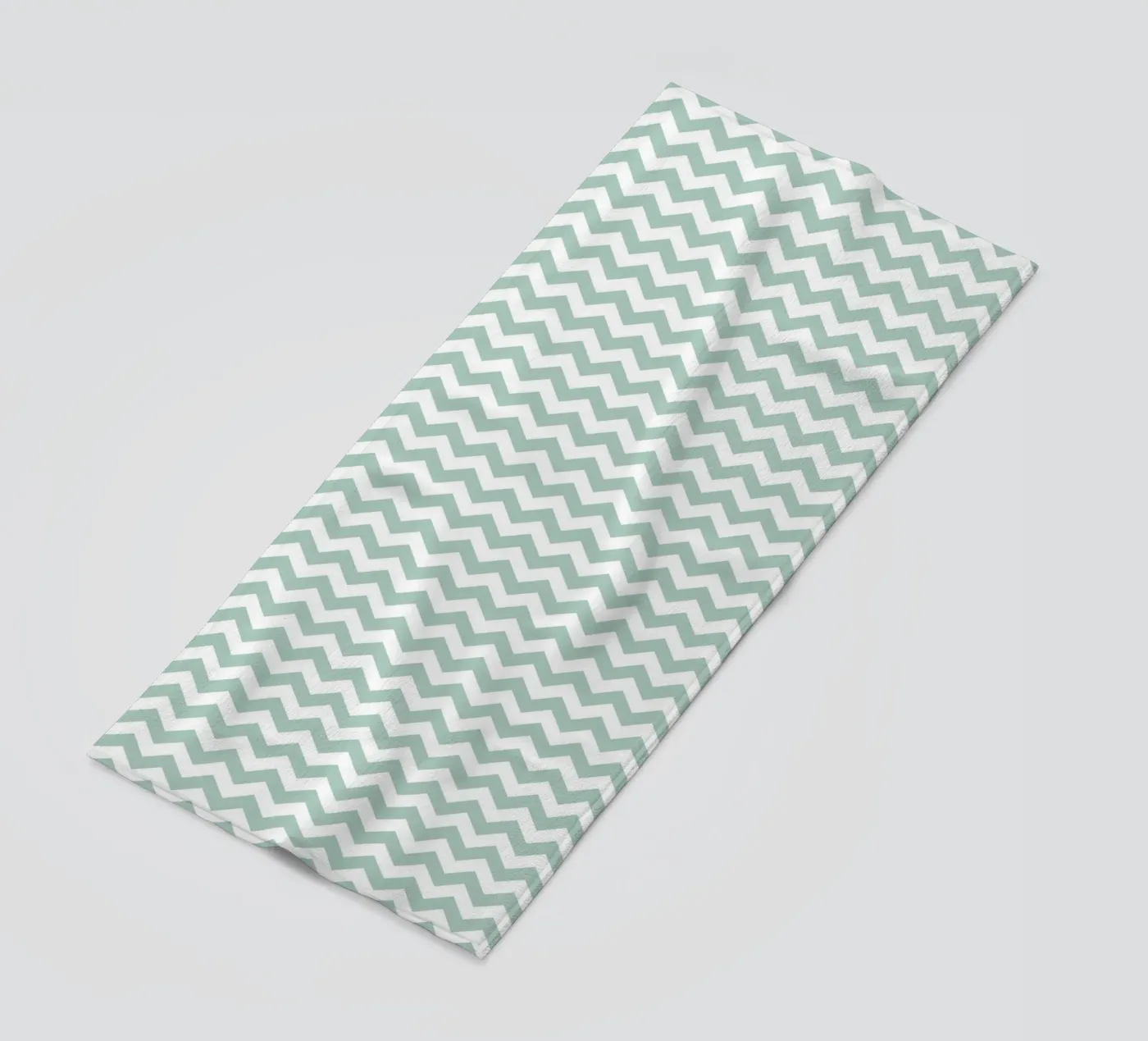 Minimal Chic Basic Chevron | Bianco e Verde Blu Soft telo mare da Beauty in Simplicity