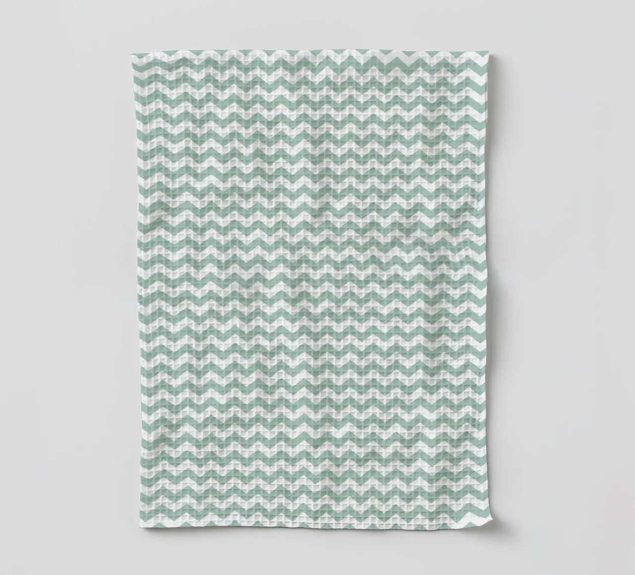 Minimal Chic Basic Chevron | Bianco e Verde Blu Soft canovaccio da cucina da Beauty in Simplicity