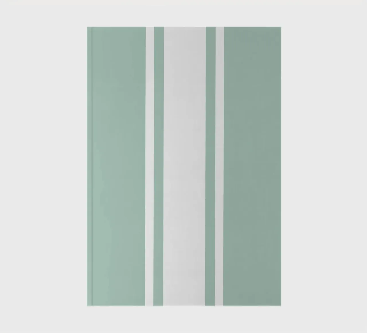 Basic Scandi Centered Stripes 1 | White on Soft Blue Green carnet de notes de Beauty in Simplicity