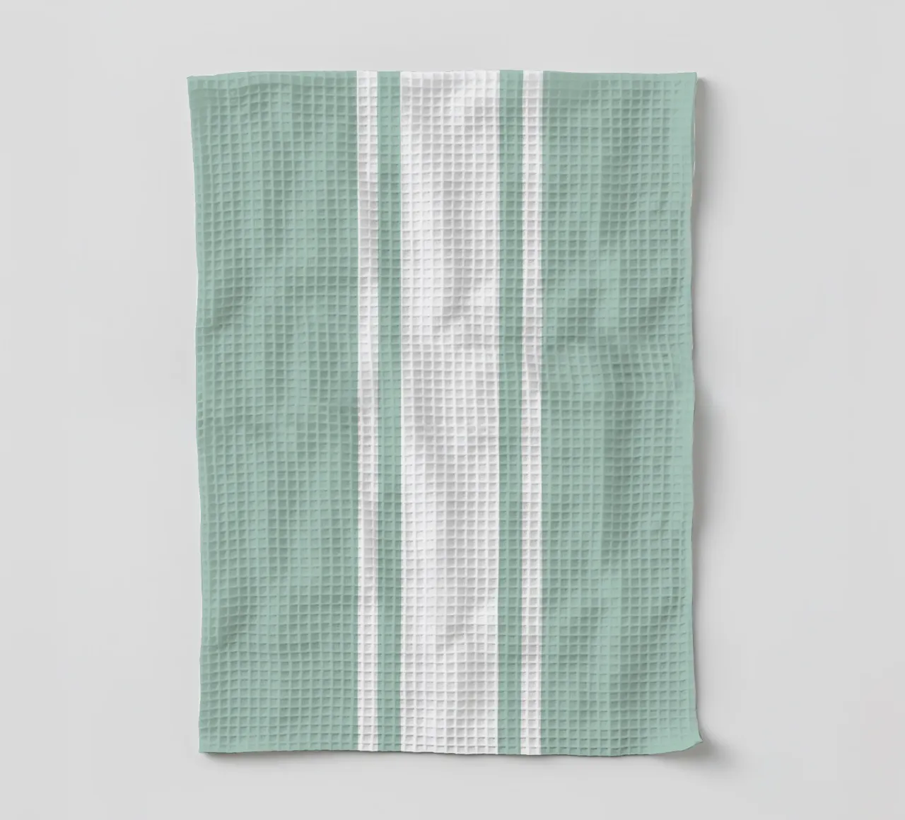 Basic Scandi Centered Stripes 1 | White on Soft Blue Green torchon de Beauty in Simplicity