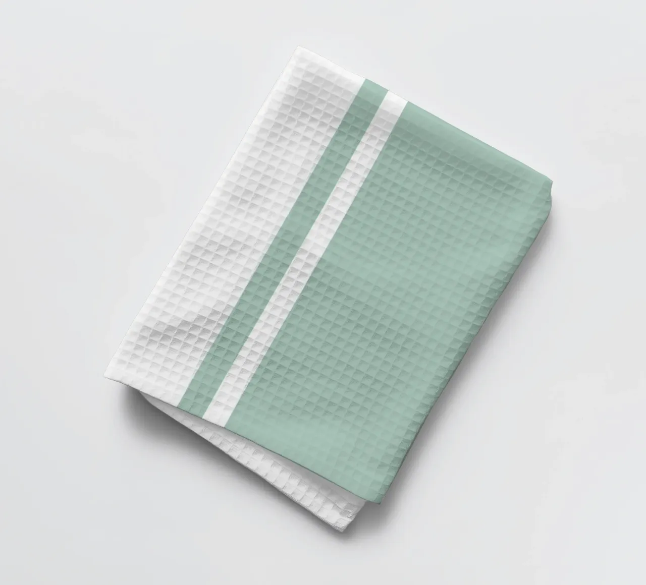 Basic Scandi Centered Stripes 1 | White on Soft Blue Green torchon de Beauty in Simplicity
