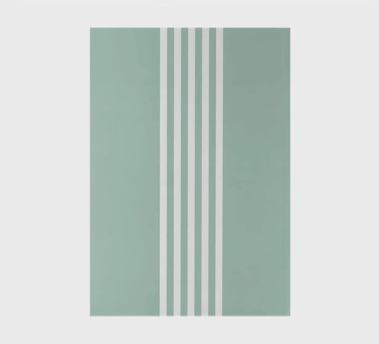 Basic Scandi Centered Stripes 2 | White on Soft Blue Green notebook by Beauty in Simplicity