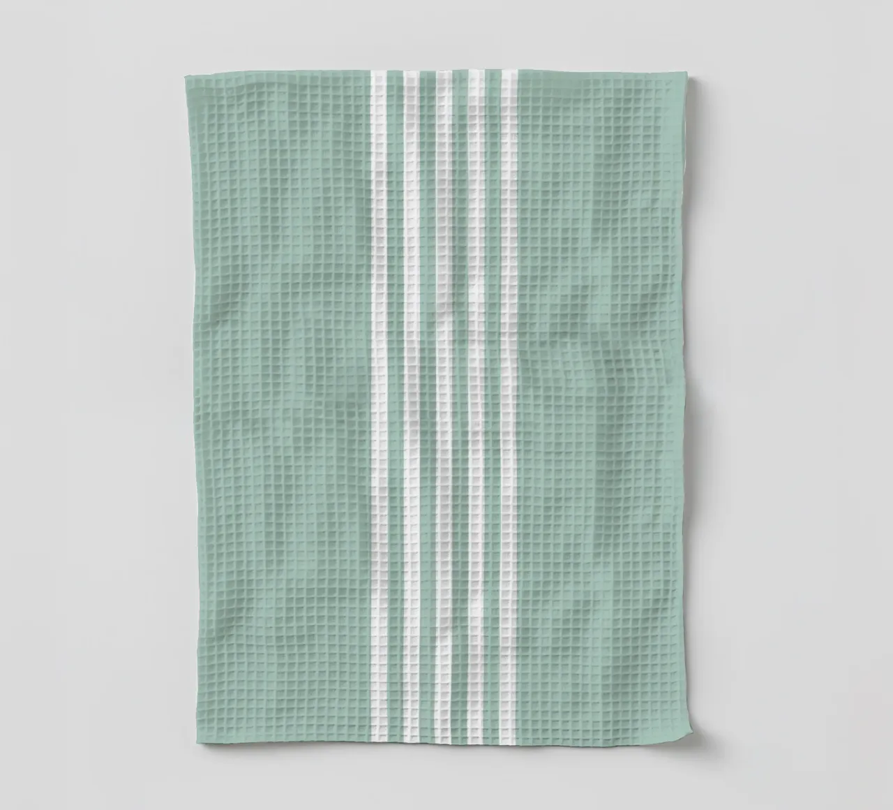 Basic Scandi Centered Stripes 2 | Blanc sur Soft Blue Green torchon de Beauty in Simplicity