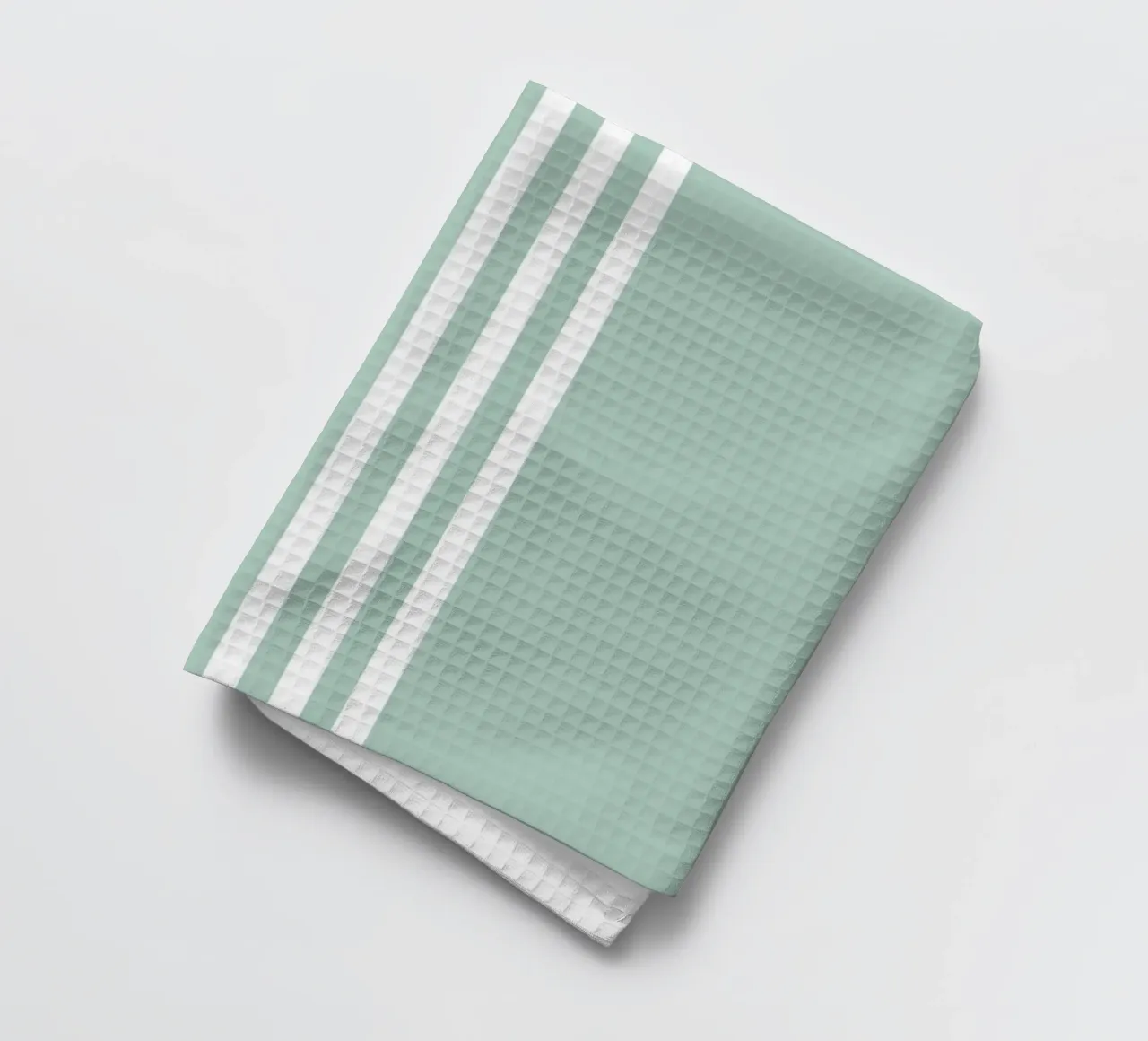Basic Scandi Centered Stripes 2 | Blanc sur Soft Blue Green torchon de Beauty in Simplicity