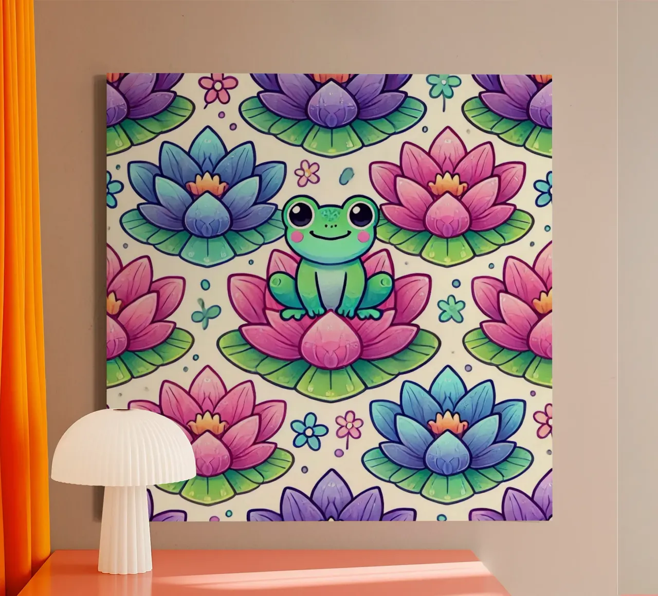Sogni di loto tela con Cornice a cassetta da Organic Aesthetics