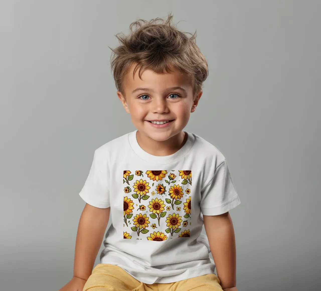 Sunflower Sunshine kids t-shirt by Organic Aesthetics