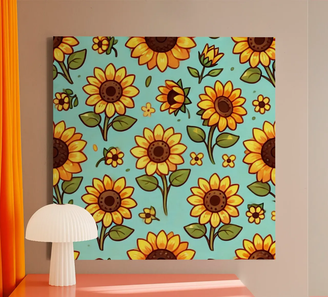 Girasole tela con Cornice a cassetta da Organic Aesthetics
