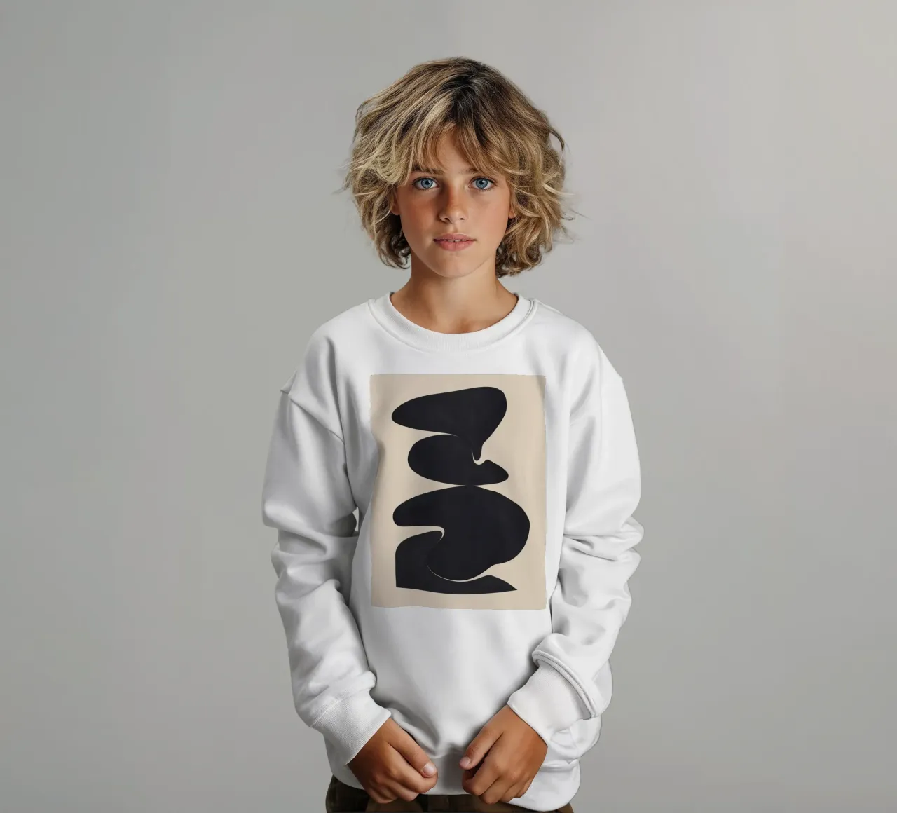 Modern Abstract Shapes 114 kids sweatshirt by ThingDesign