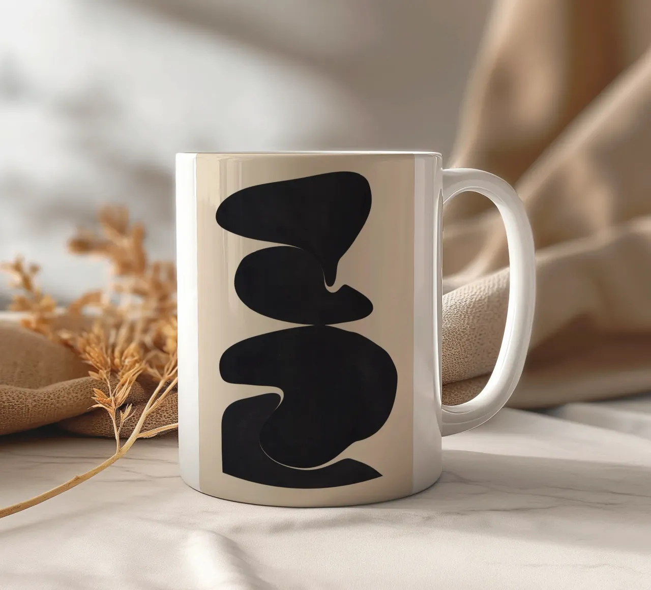 Modern Abstract Shapes 114 ceramic mug by ThingDesign