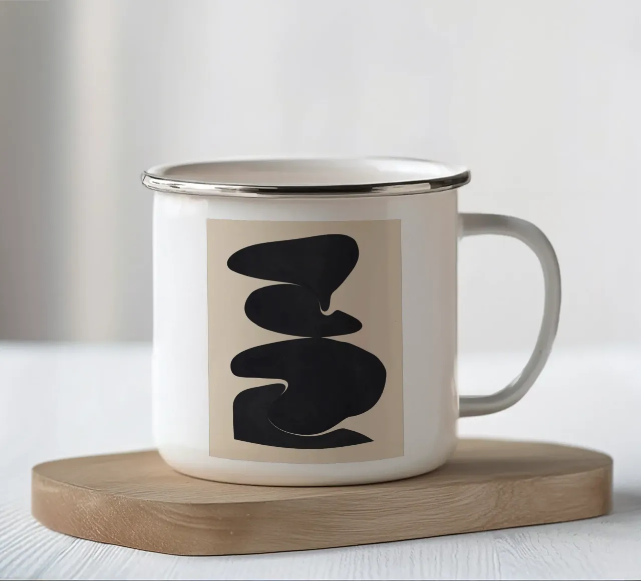 Forme astratte moderne 114 tazza in smalto da ThingDesign
