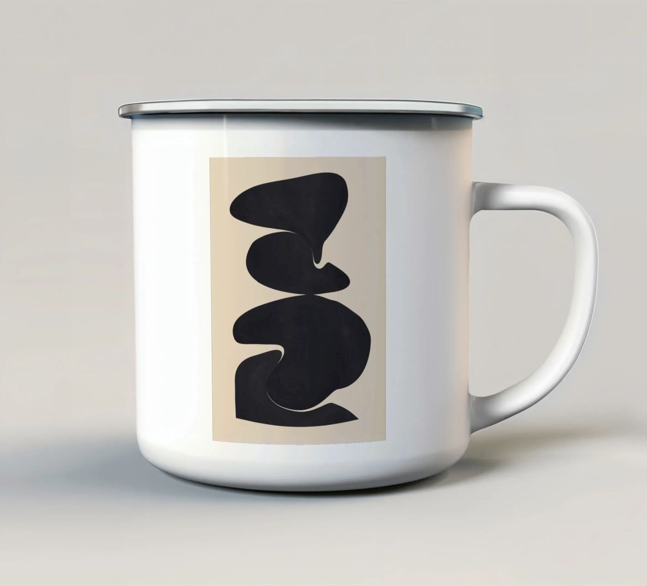 Forme astratte moderne 114 tazza in smalto da ThingDesign