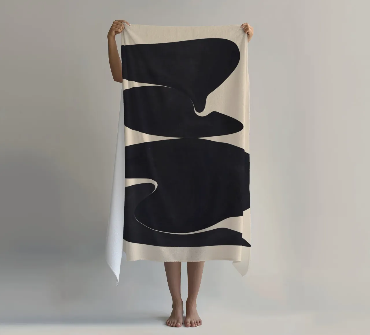 Modern Abstract Shapes 114 beach towel by ThingDesign