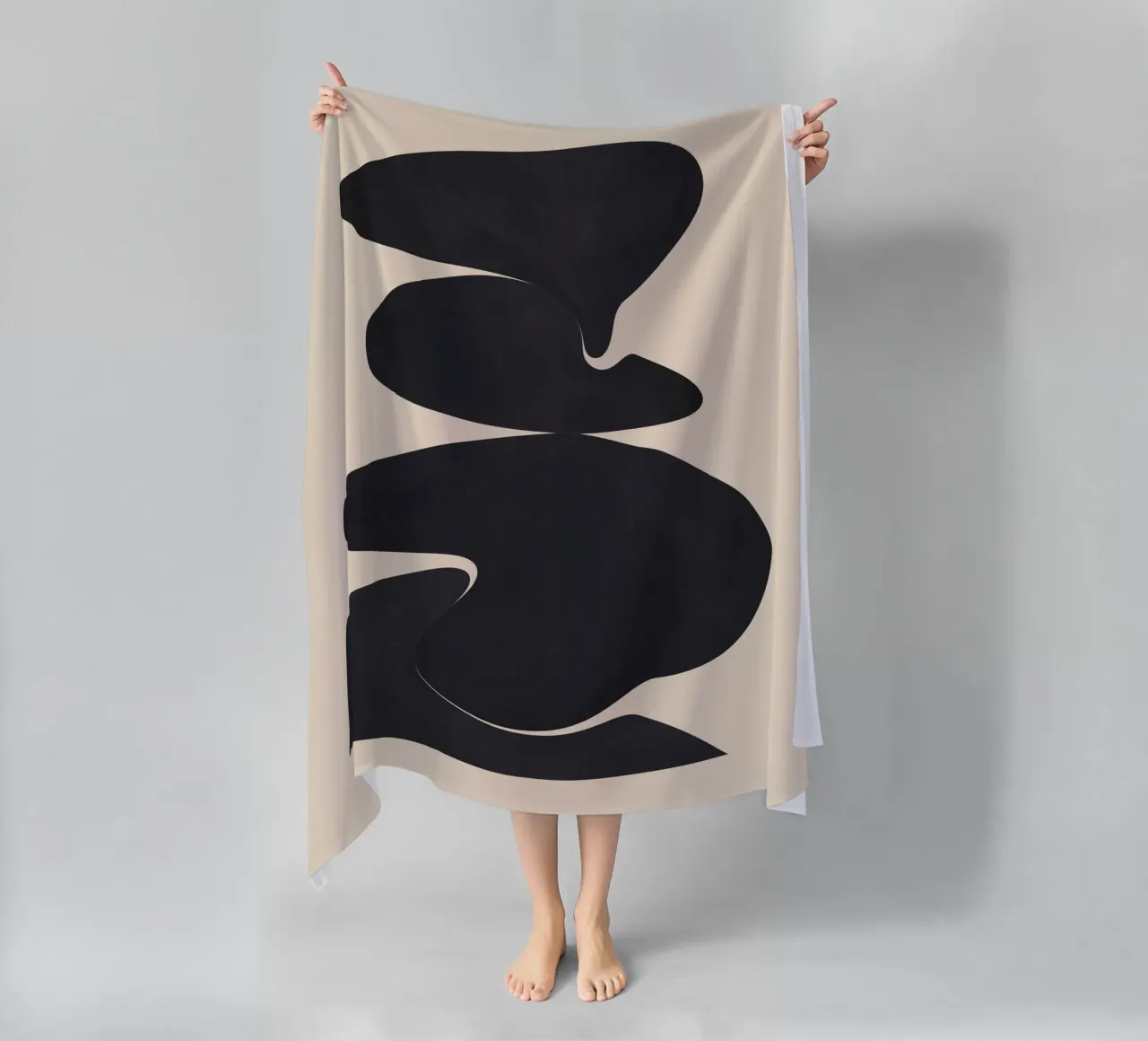 Modern Abstract Shapes 114 beach towel by ThingDesign