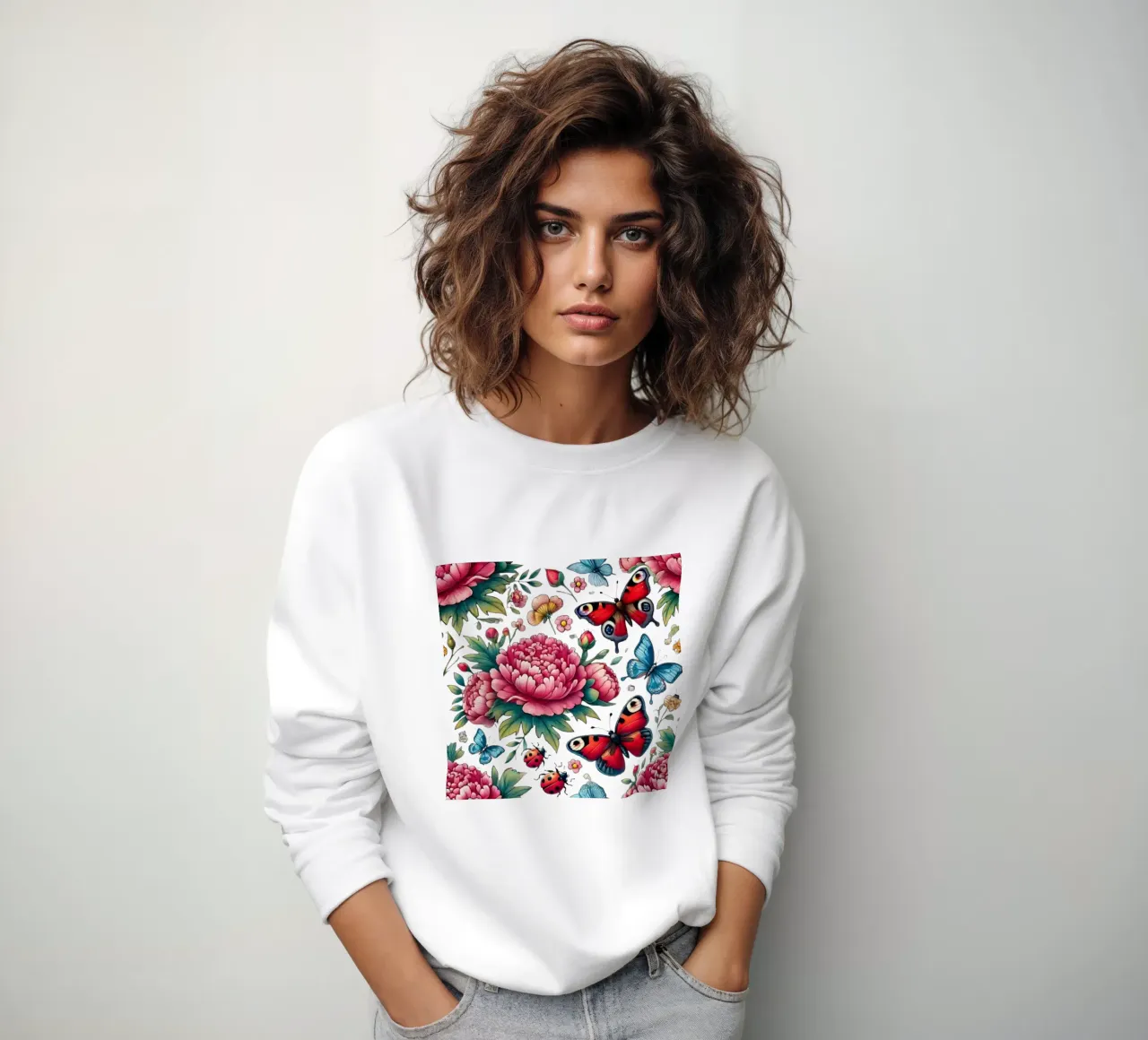 Paradiso delle Peonie felpa da Organic Aesthetics
