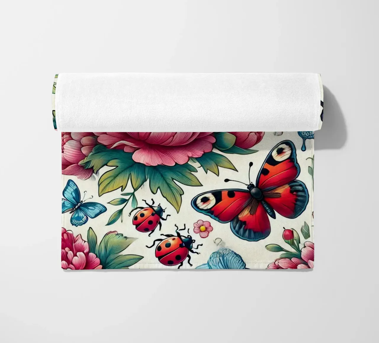 Peony Paradise beach towel by Organic Aesthetics