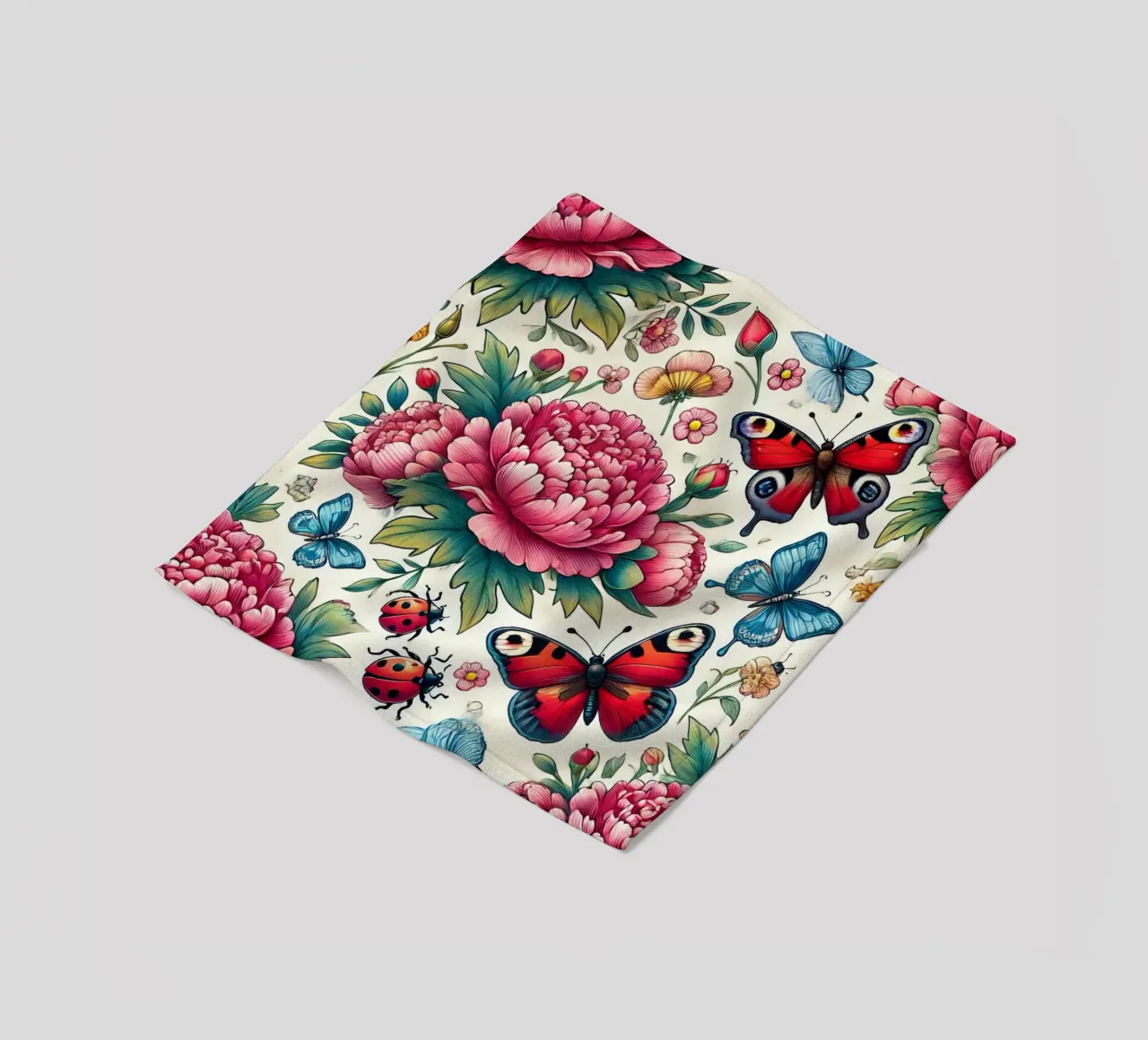 Paradis des pivoines plaid polaire de Organic Aesthetics