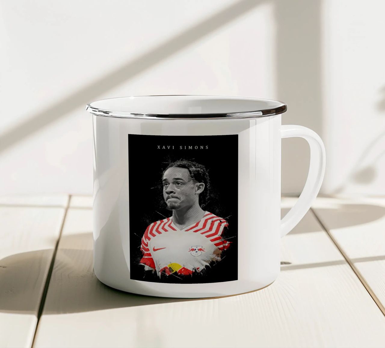 Xavi Simons tazza in smalto da tenten