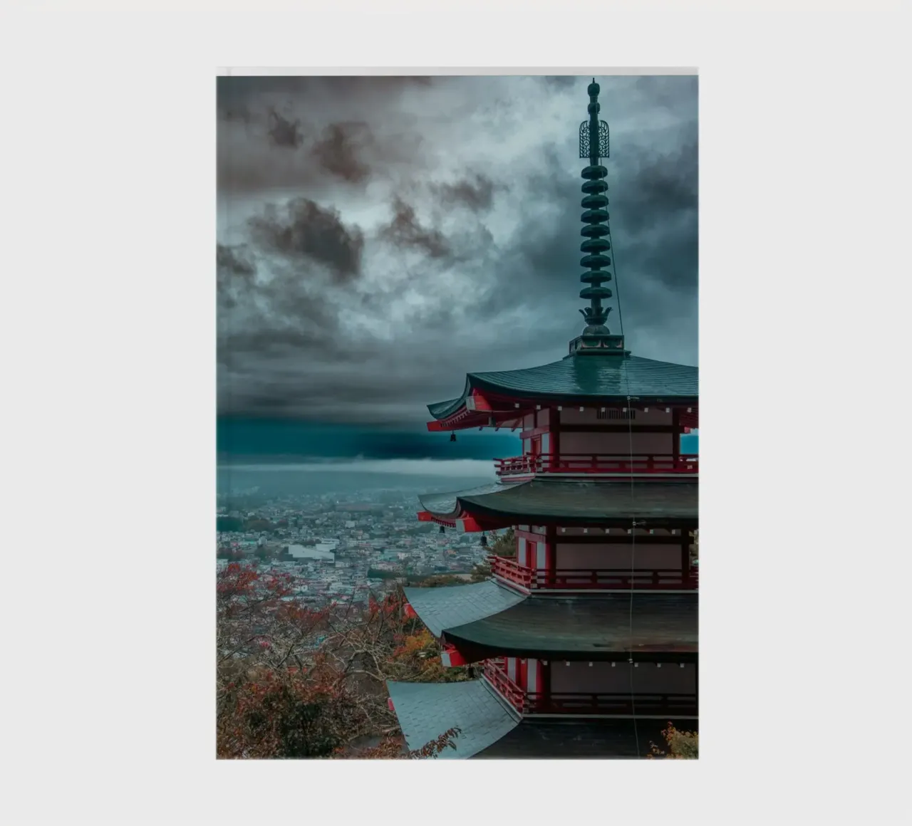 Pagode Chureito à Fujiyoshida, Japon carnet de notes de Marcel Bisig