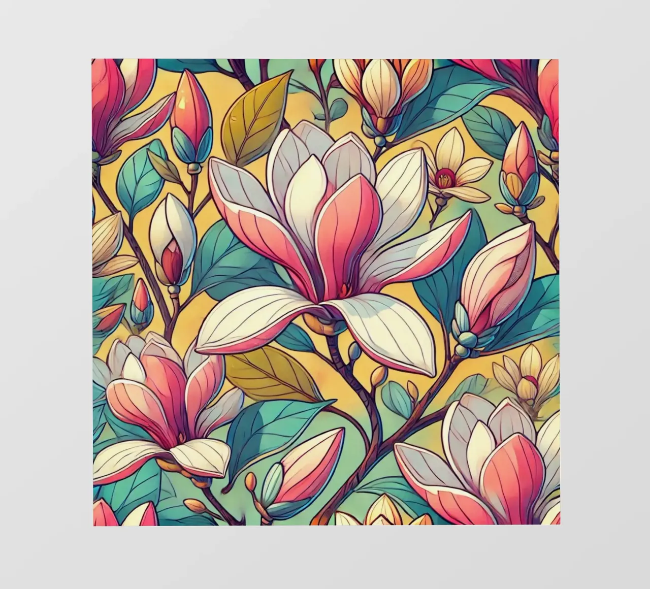 Prachtige Magnolia's fotobehang van Organic Aesthetics