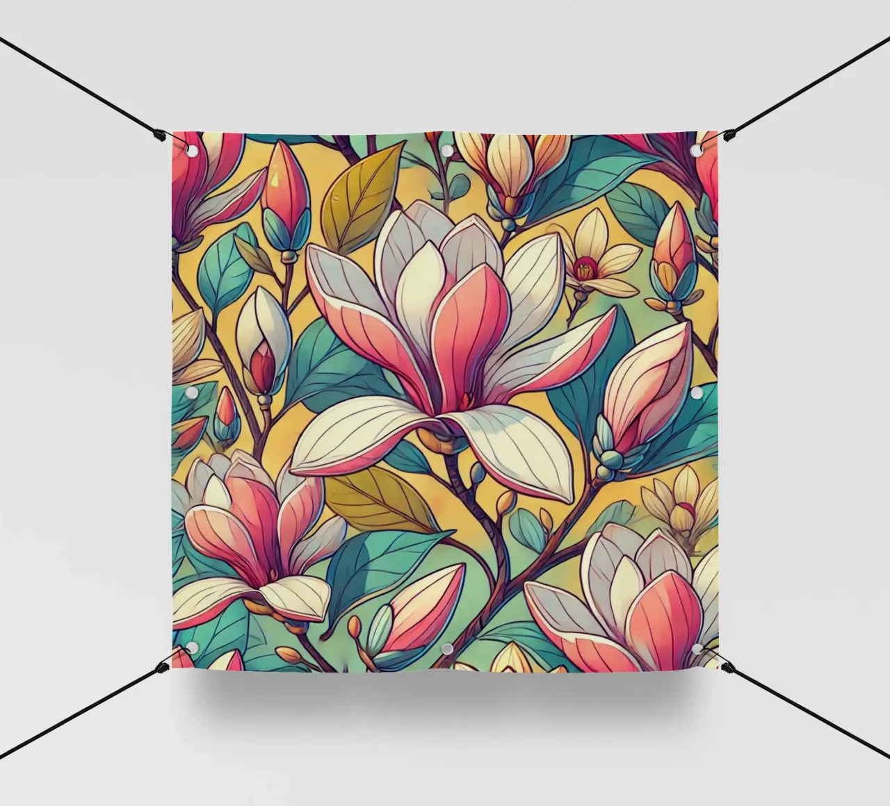 Magnificent Magnolias telo in pvc da Organic Aesthetics