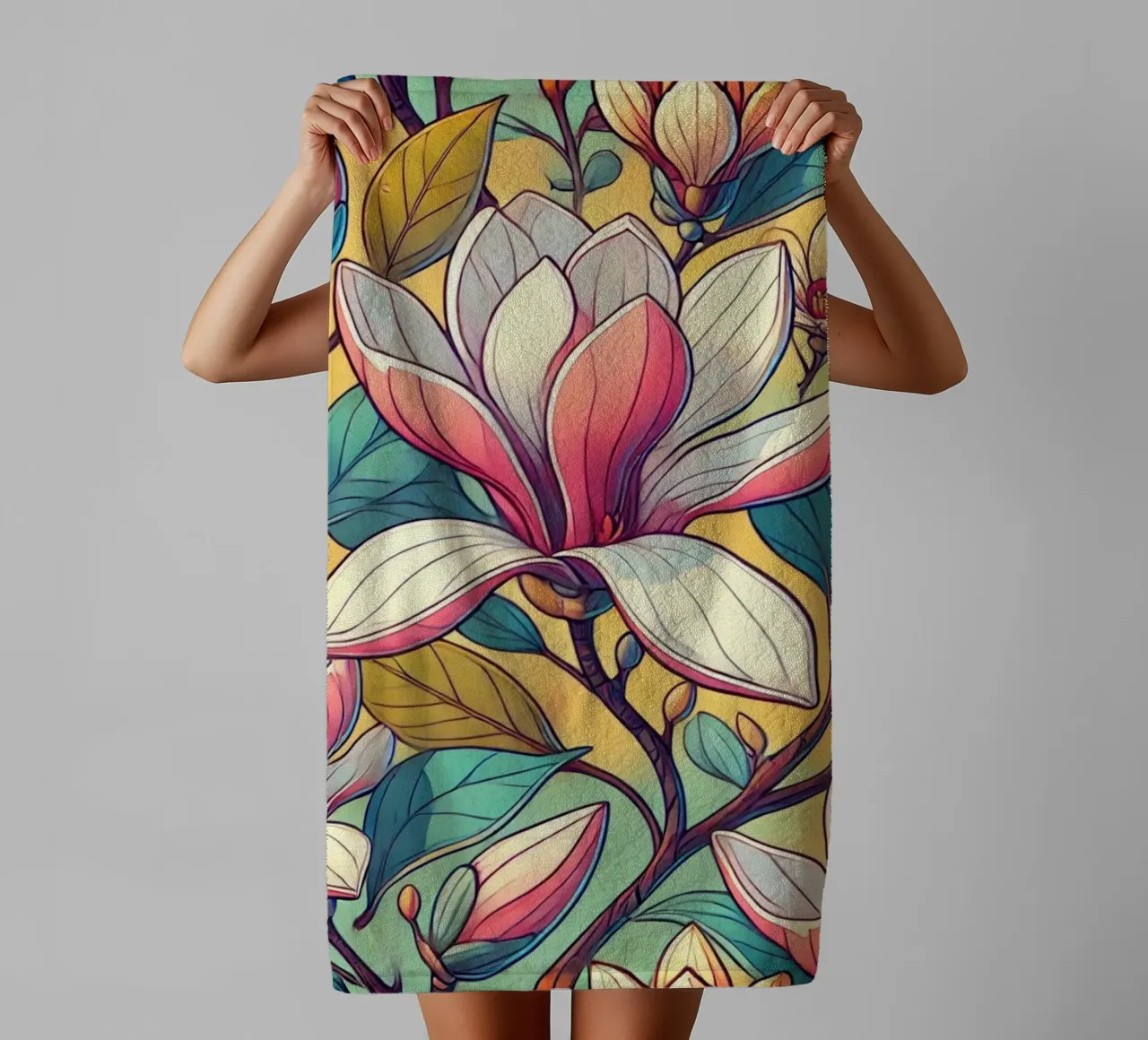 Prächtige Magnolien Handtuch von Organic Aesthetics