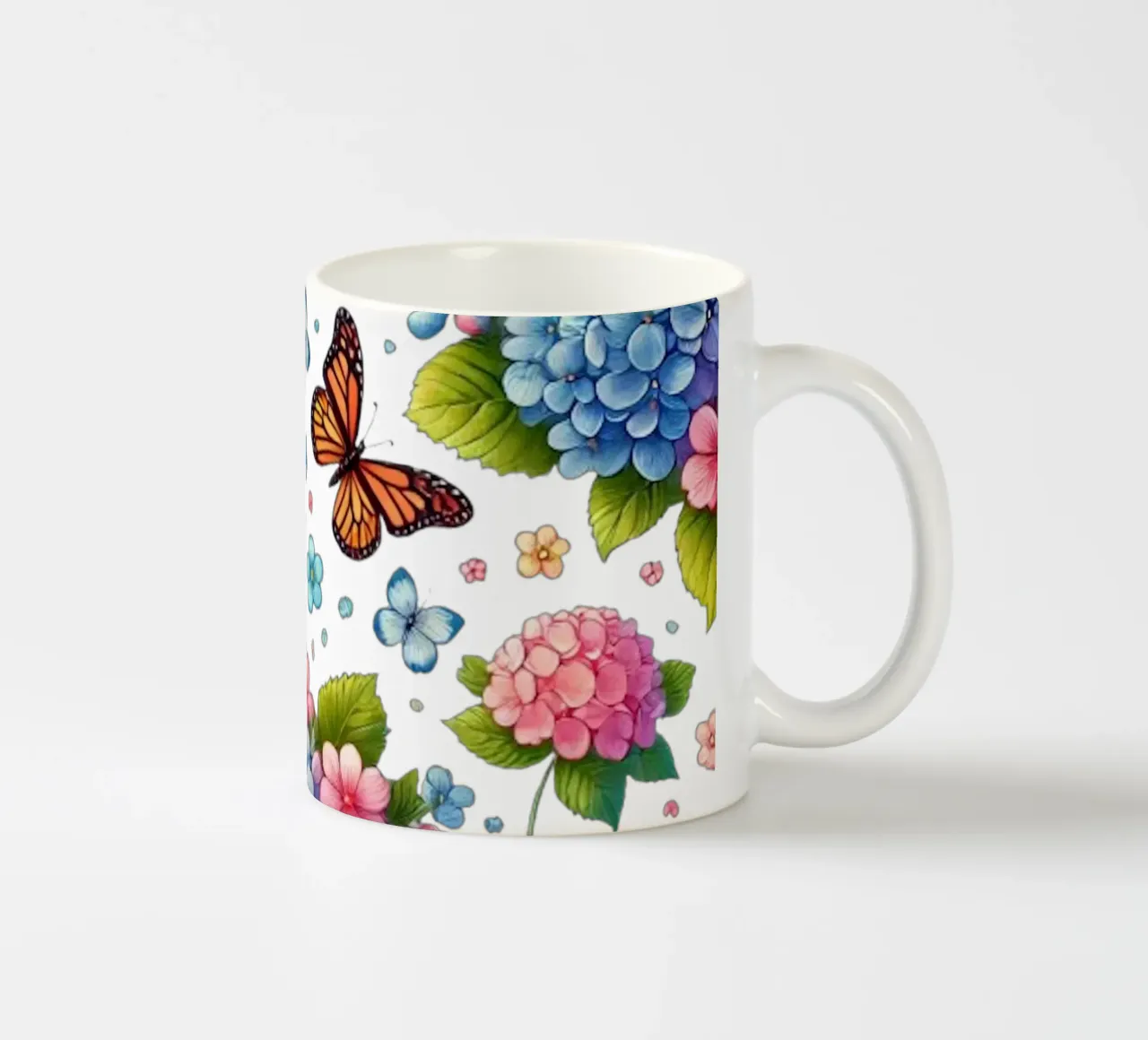 Hydrangea Harmony ceramic mug by Organic Aesthetics