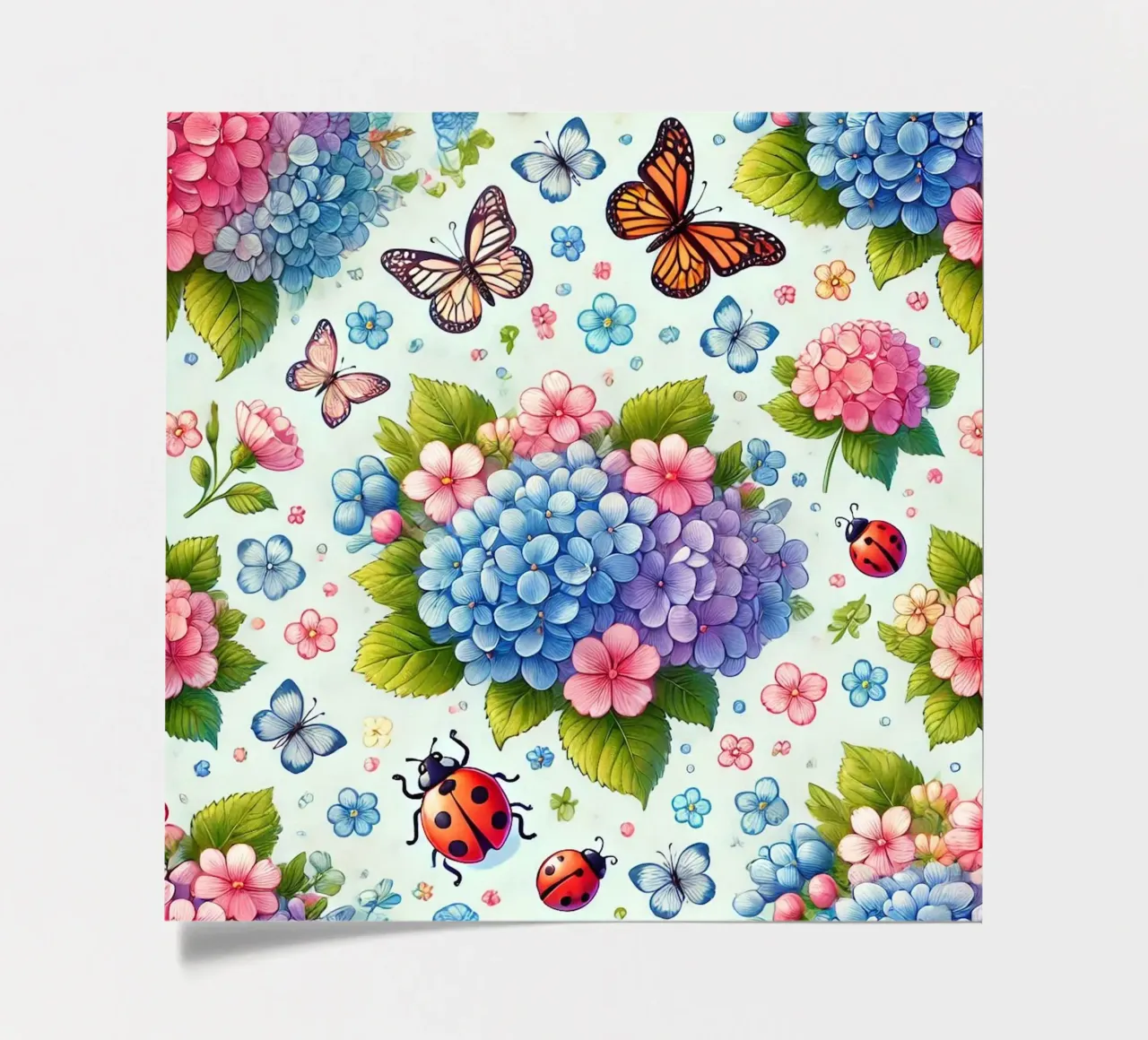 Hydrangea Harmony sticker sheet by Organic Aesthetics