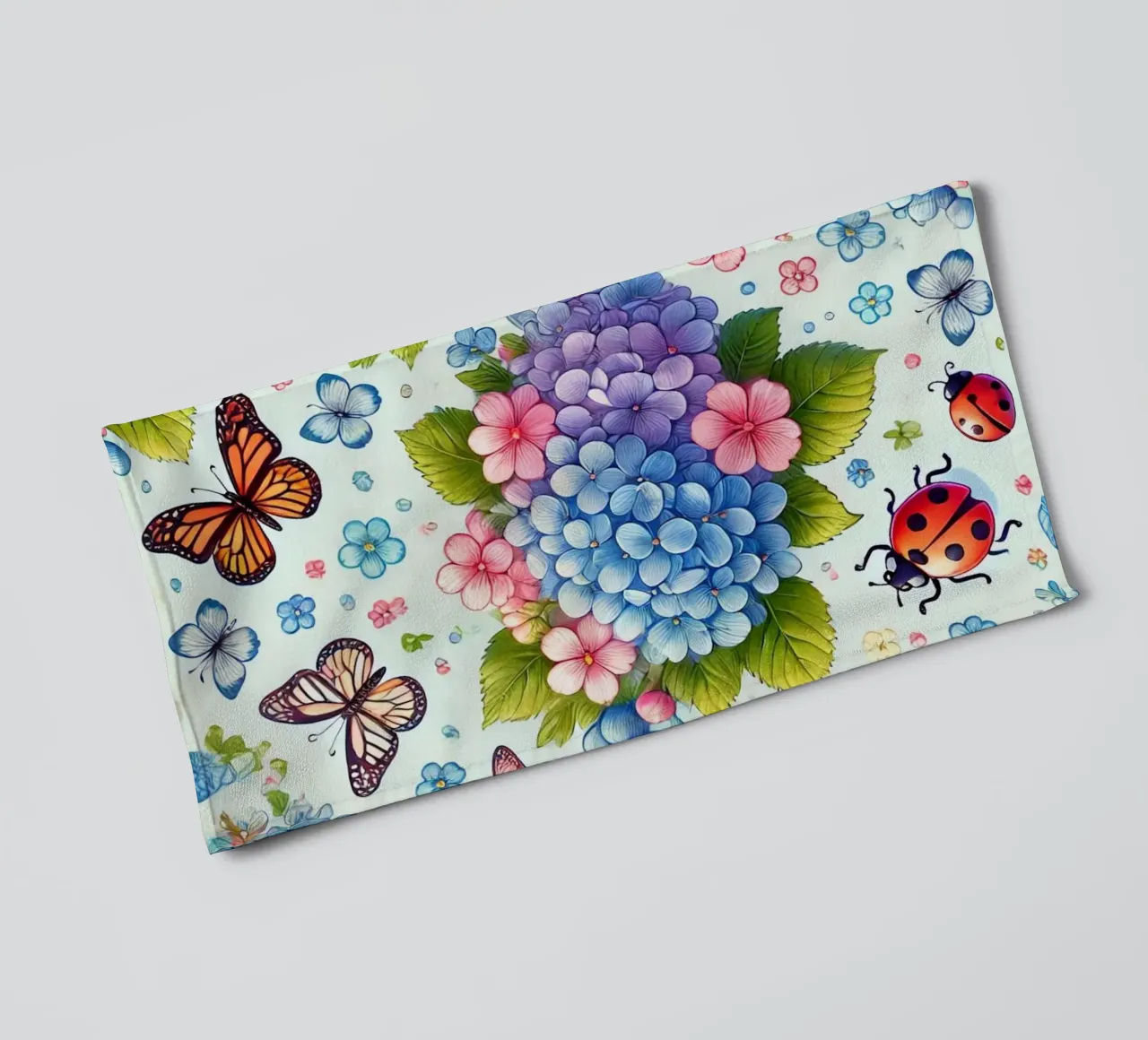 Hydrangea Harmony towel by Organic Aesthetics