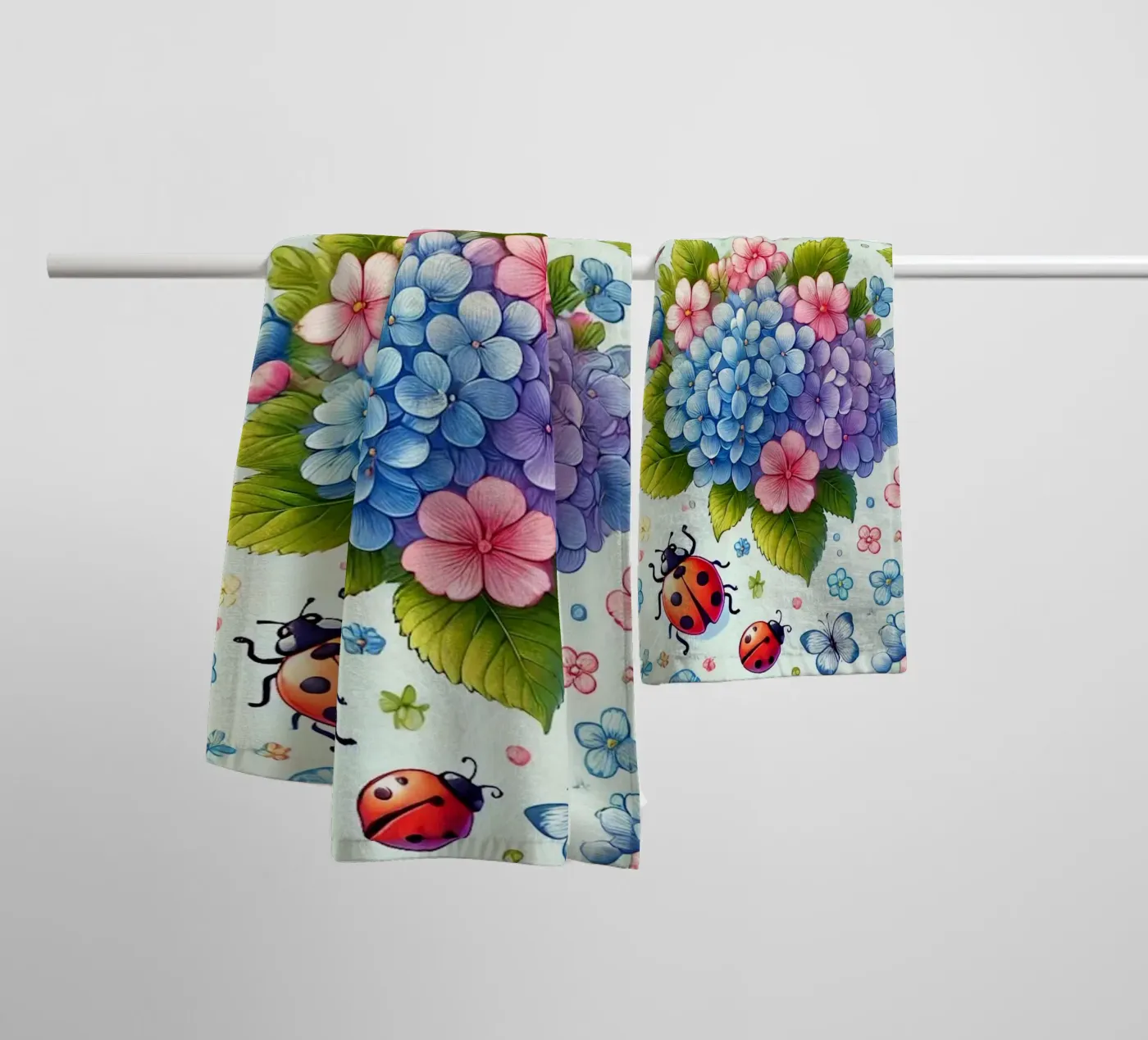 Hydrangea Harmony towel by Organic Aesthetics