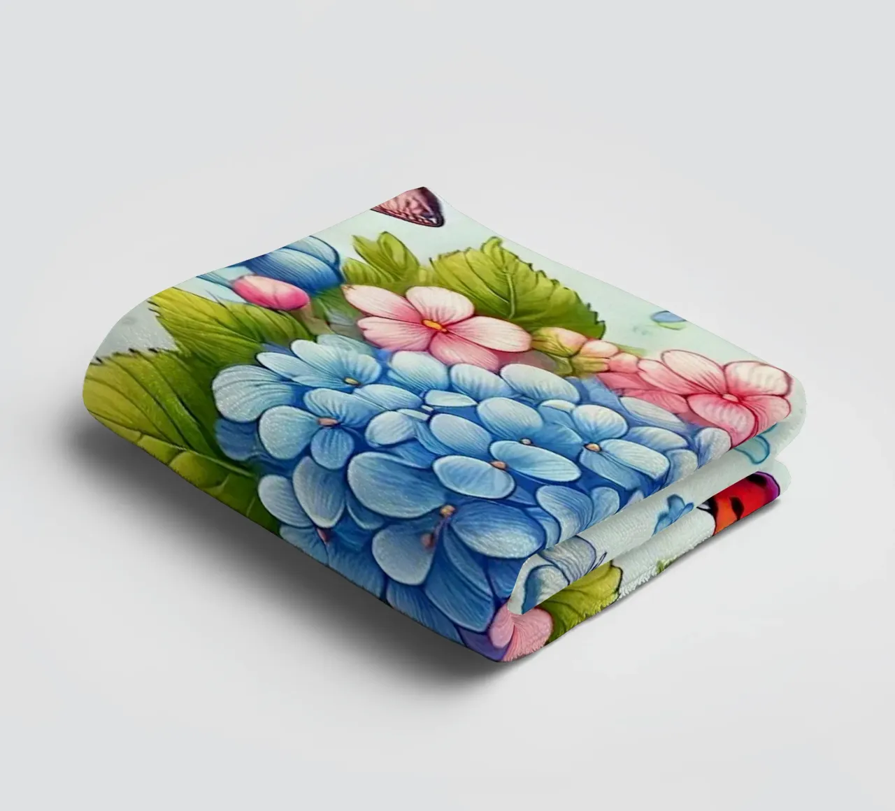 Hydrangea Harmony towel by Organic Aesthetics