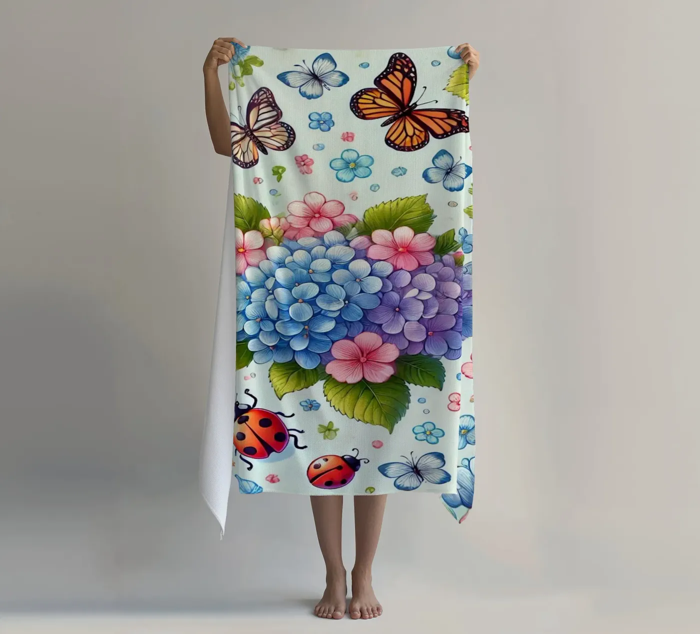 Armonia di ortensie telo mare da Organic Aesthetics