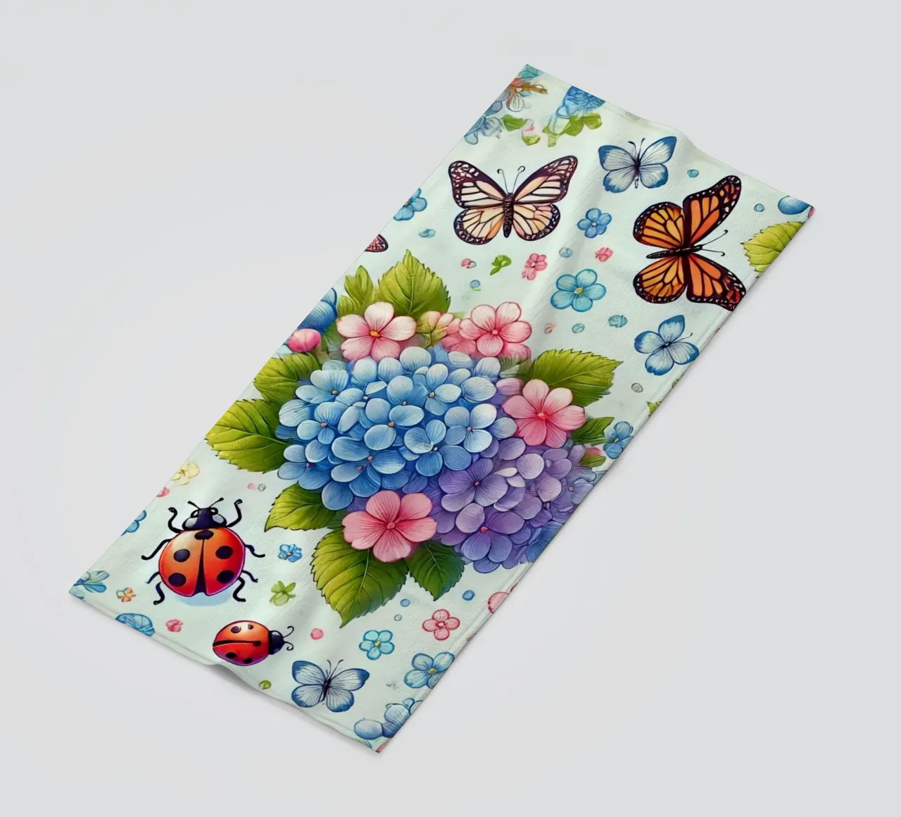 Hydrangea Harmony beach towel by Organic Aesthetics