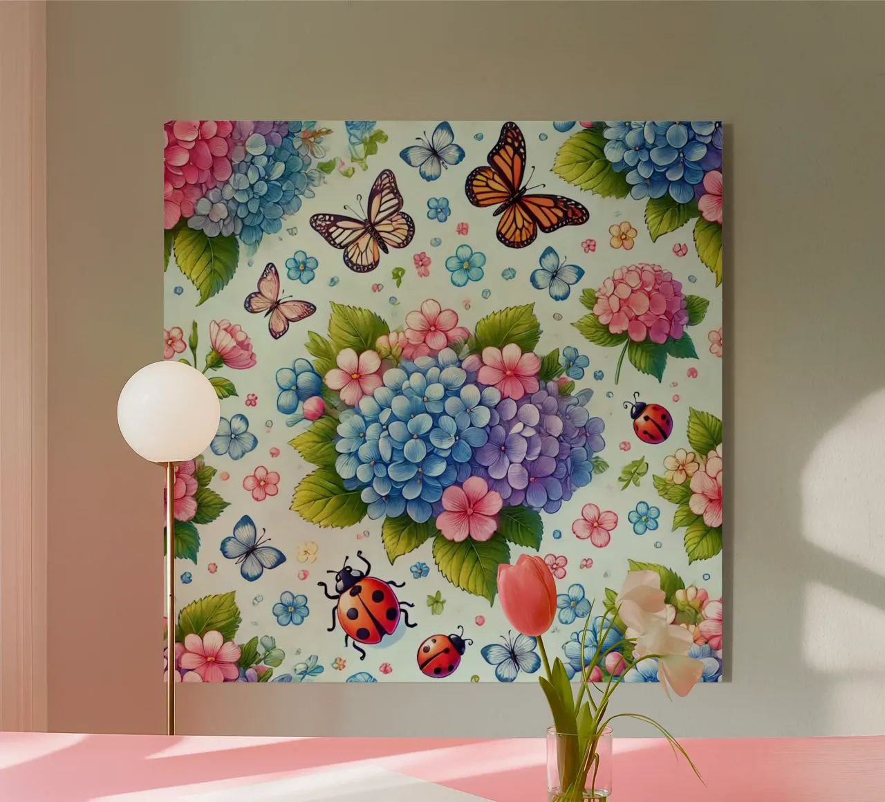 Hydrangea Harmony plexiglass da Organic Aesthetics