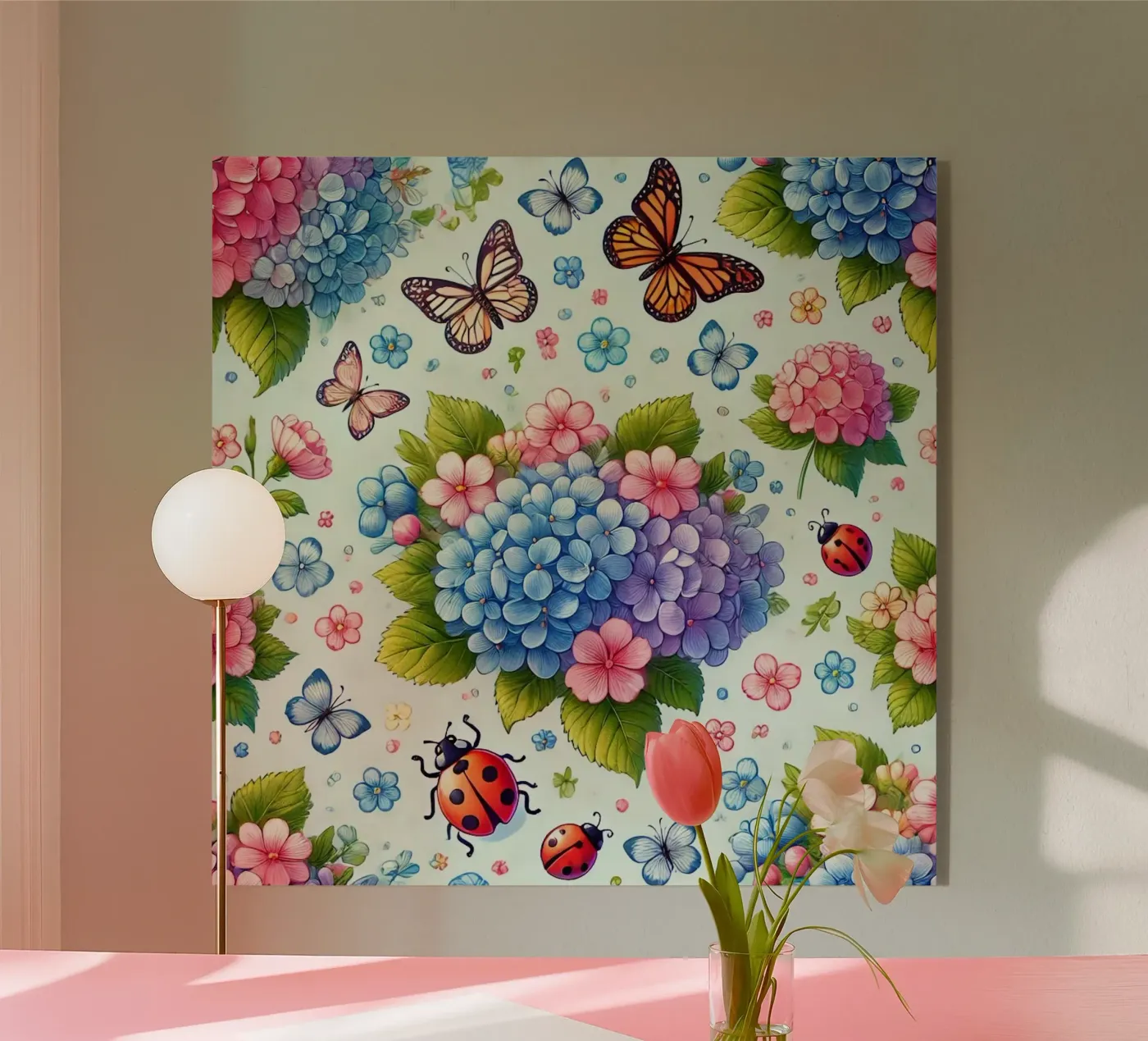 Hydrangea Harmony plexiglass da Organic Aesthetics