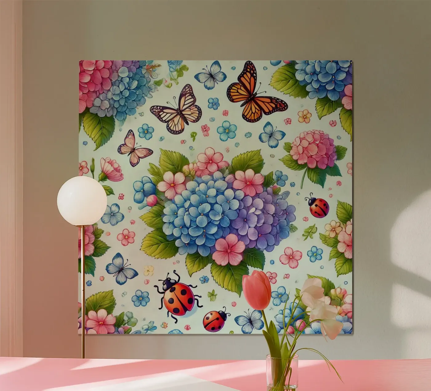 Hydrangea Harmony poster da Organic Aesthetics