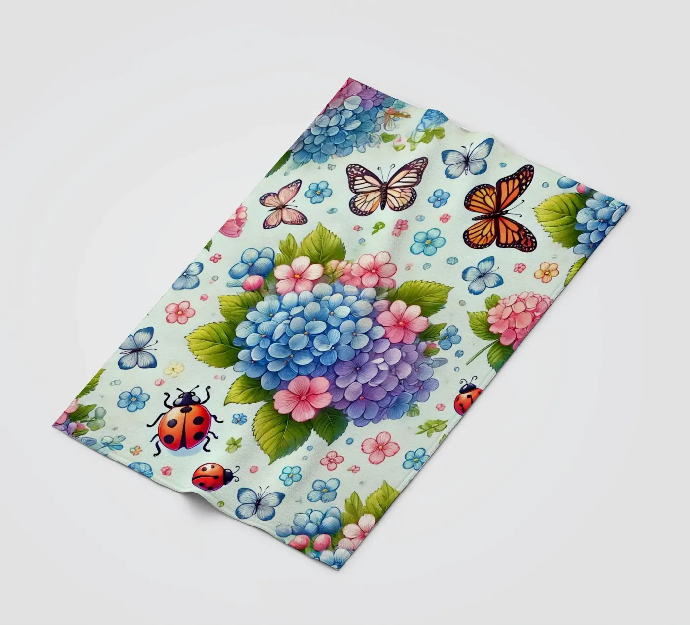 Hydrangea Harmony fleecedeken van Organic Aesthetics