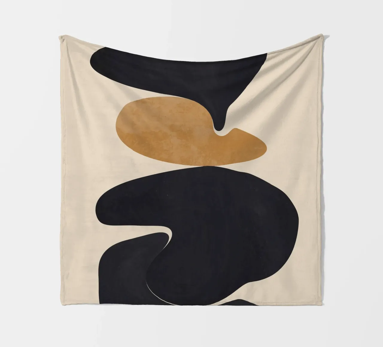 Modern Abstract Shapes 115 fleece blanket by ThingDesign