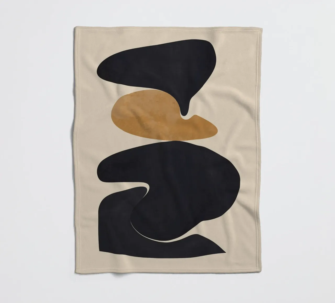 Modern Abstract Shapes 115 fleece blanket by ThingDesign
