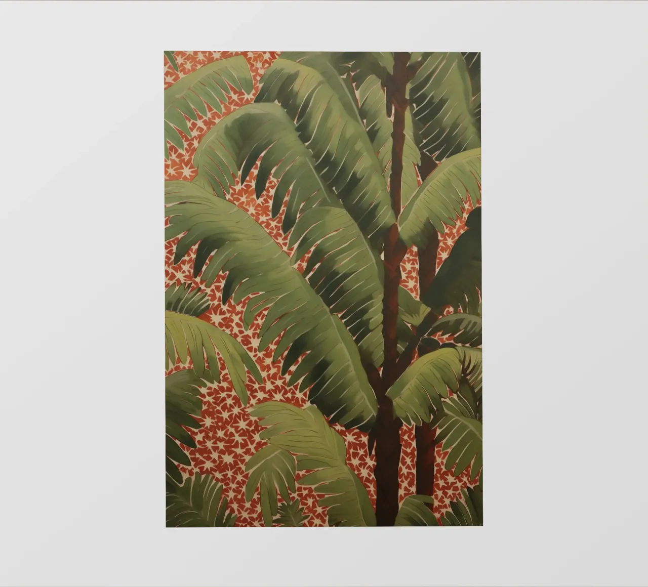 Flora estiva di palme telo in pvc da Carinaprint