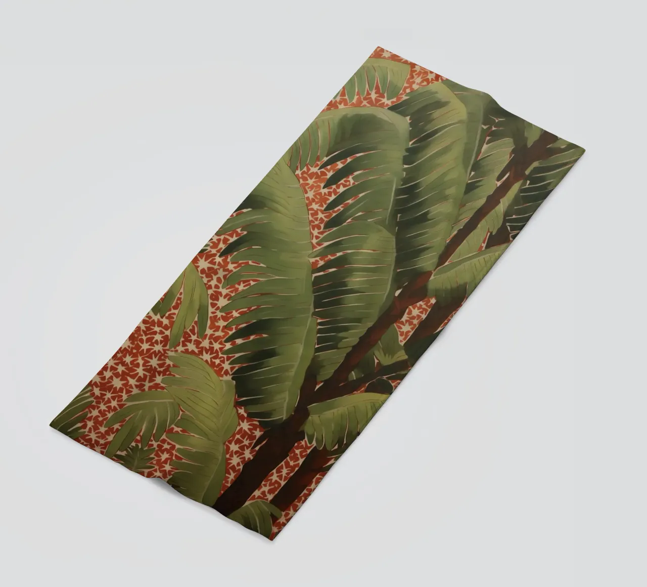 Summery palm flora beach towel by Carinaprint