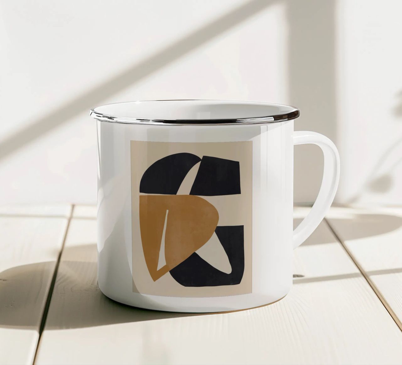 Forme astratte moderne 116 tazza in smalto da ThingDesign